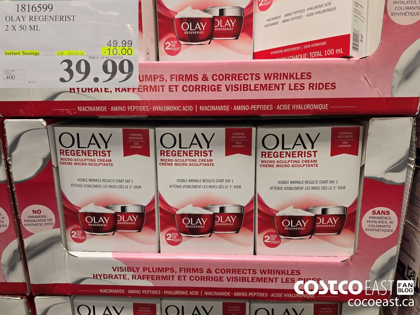 1816599 OLAY REGENERIST 2 X 50 ML ($10.00 INSTANT SAVINGS EXPIRES ON 2024-07-28) $39.99