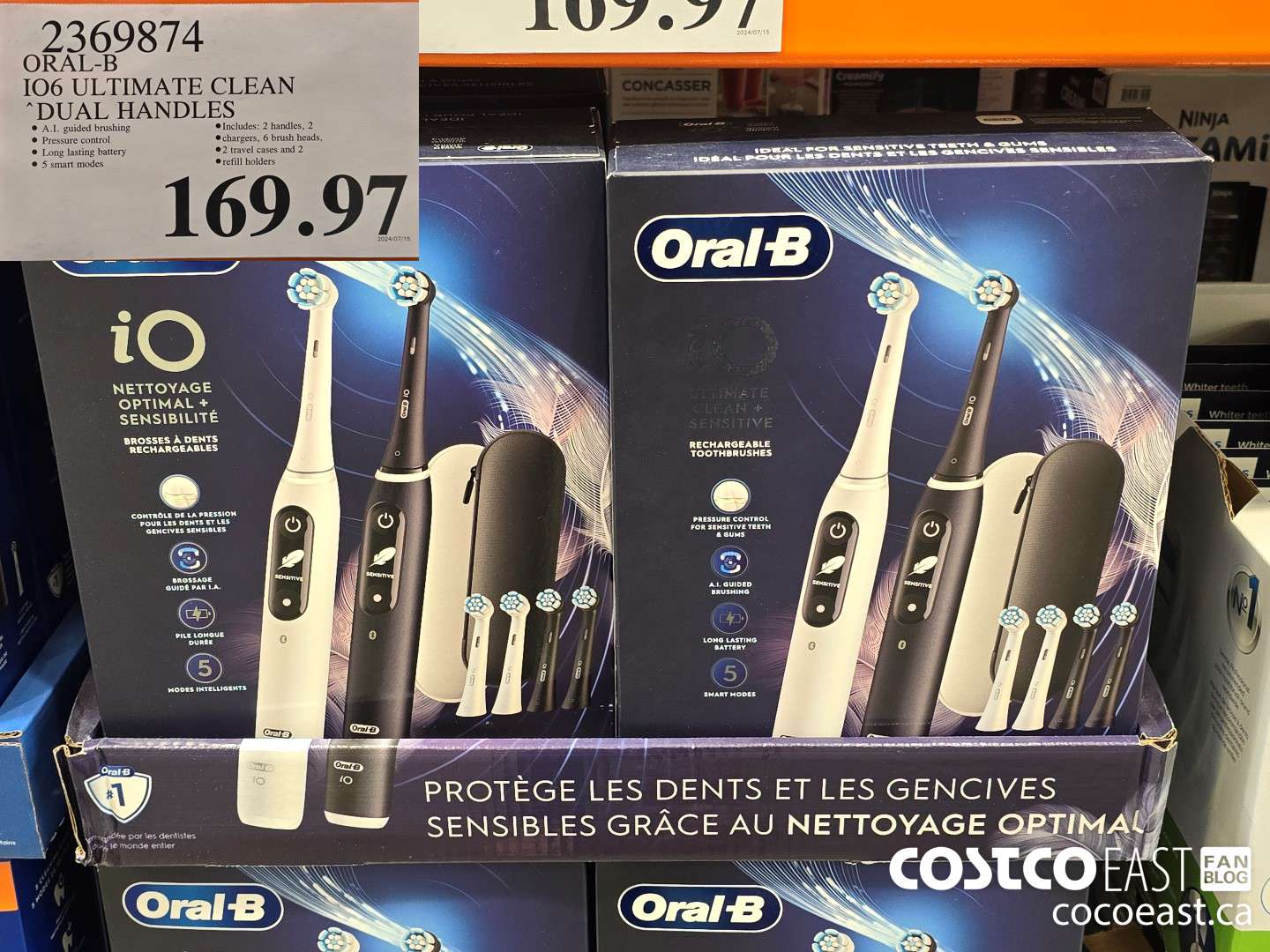 2369874 ORAL-B 106 ULTIMATE CLEAN DUAL HANDLES $169.97