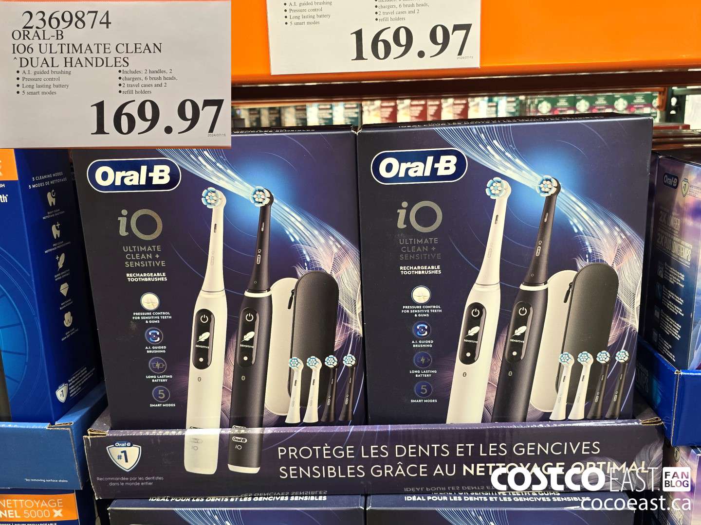 2369874 ORAL-B 106 ULTIMATE CLEAN DUAL HANDLES $169.97