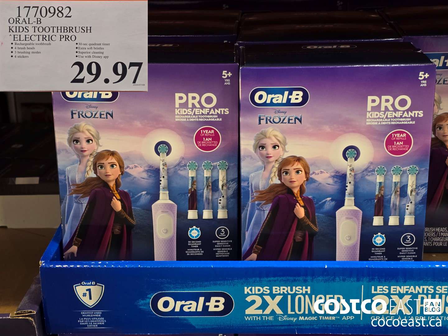 1770982 ORAL-B KIDS TOOTHBRUSH ELECTRIC PRO $29.97