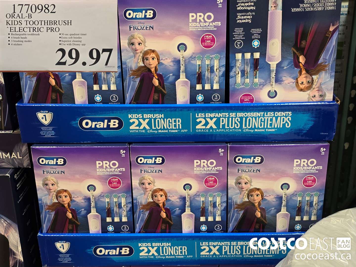 1770982 ORAL-B KIDS TOOTHBRUSH ELECTRIC PRO $29.97