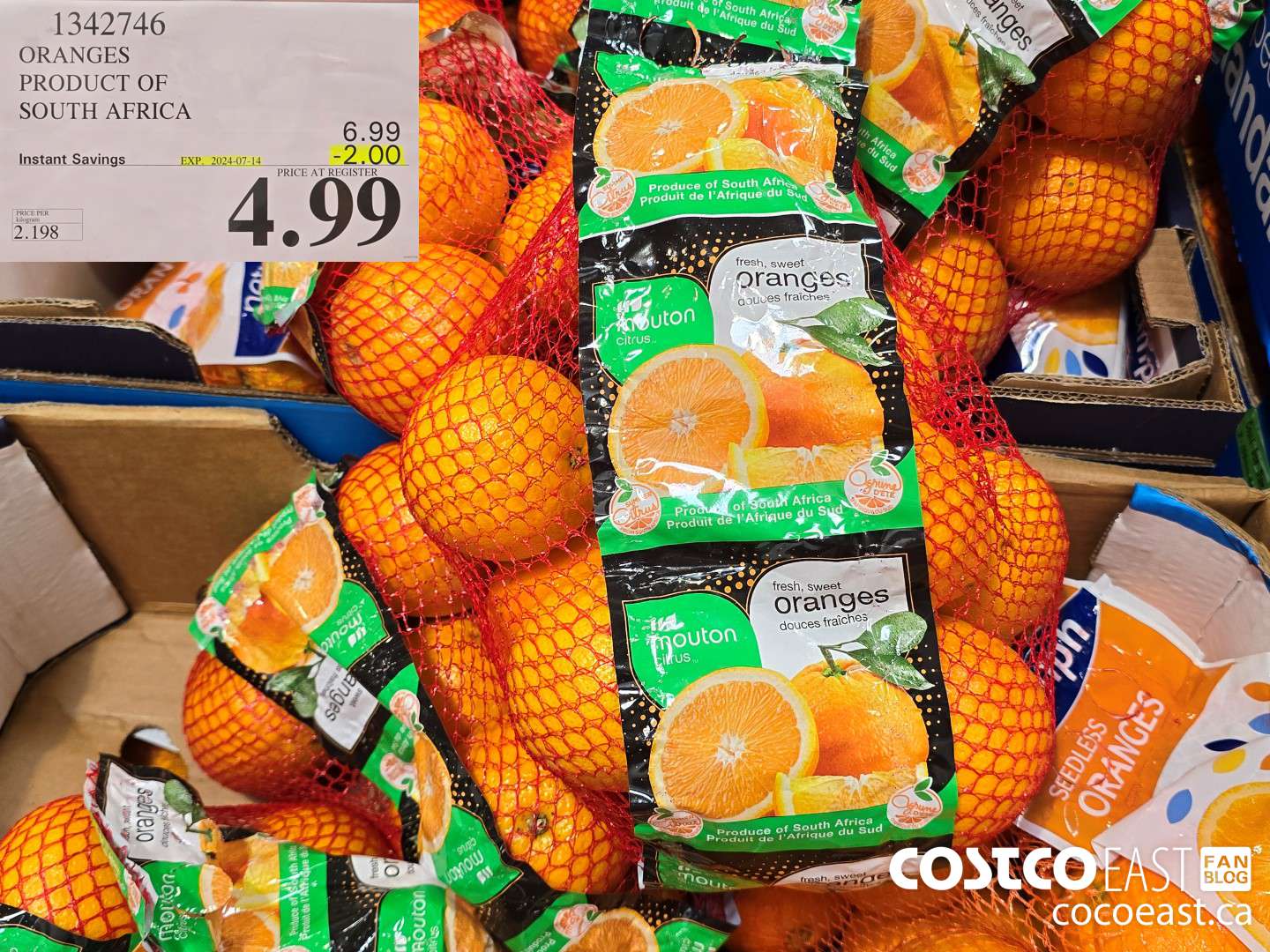 1342746 ORANGES PRODUCT OF SOUTH AFRICA ($2.00 INSTANT SAVINGS EXPIRES ON 2024-07-14) $4.99