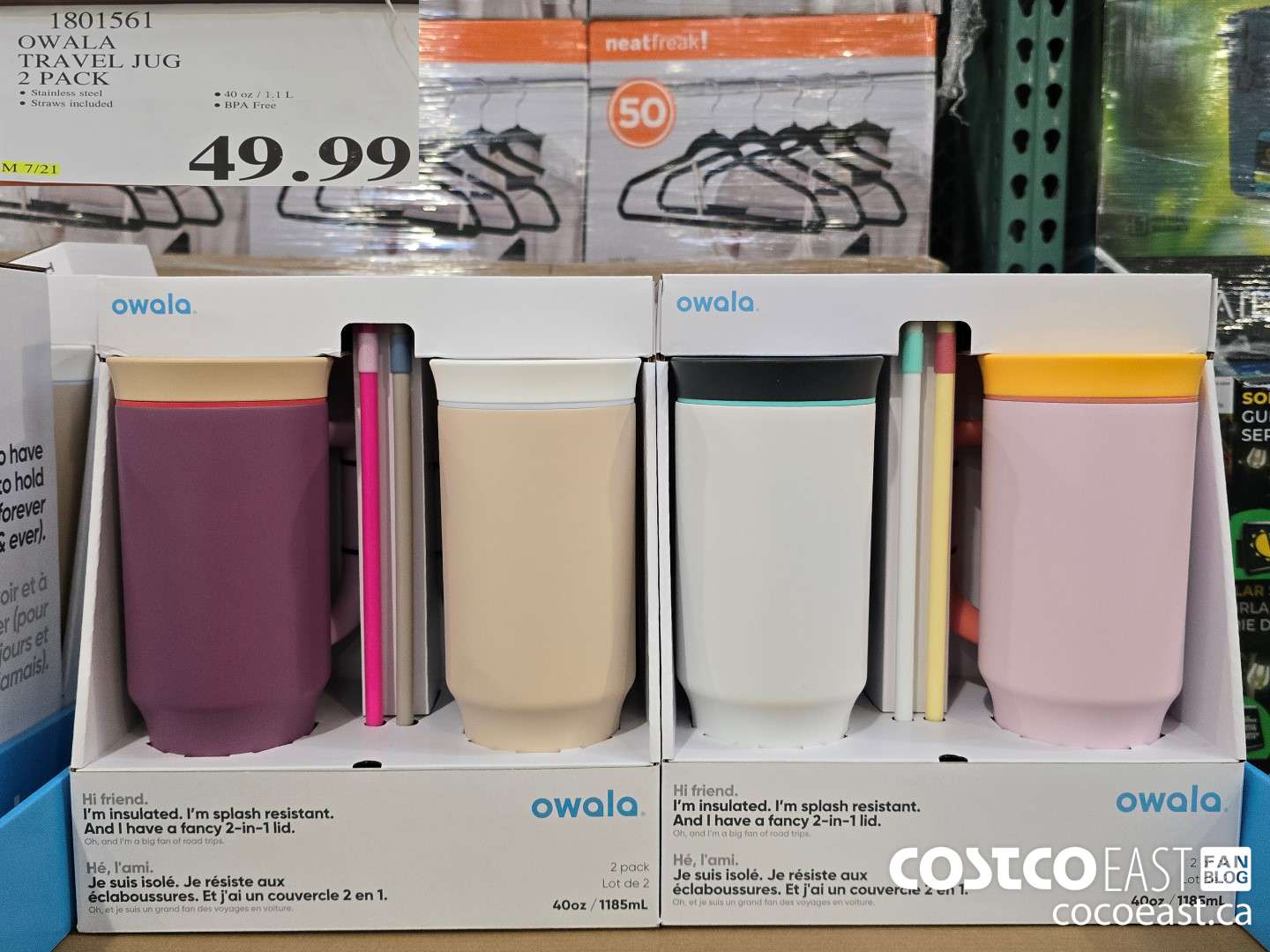 1801561 OWALA TRAVEL JUG 2 PACK $49.99