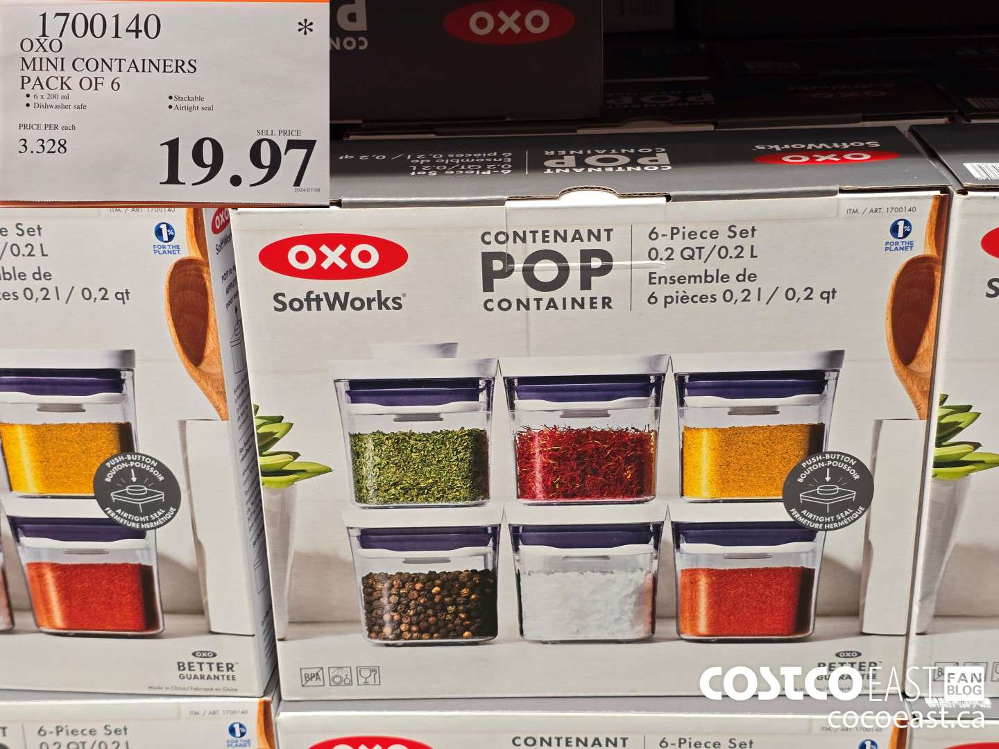 1700140 OXO MINI CONTAINERS PACK OF 6 $19.97