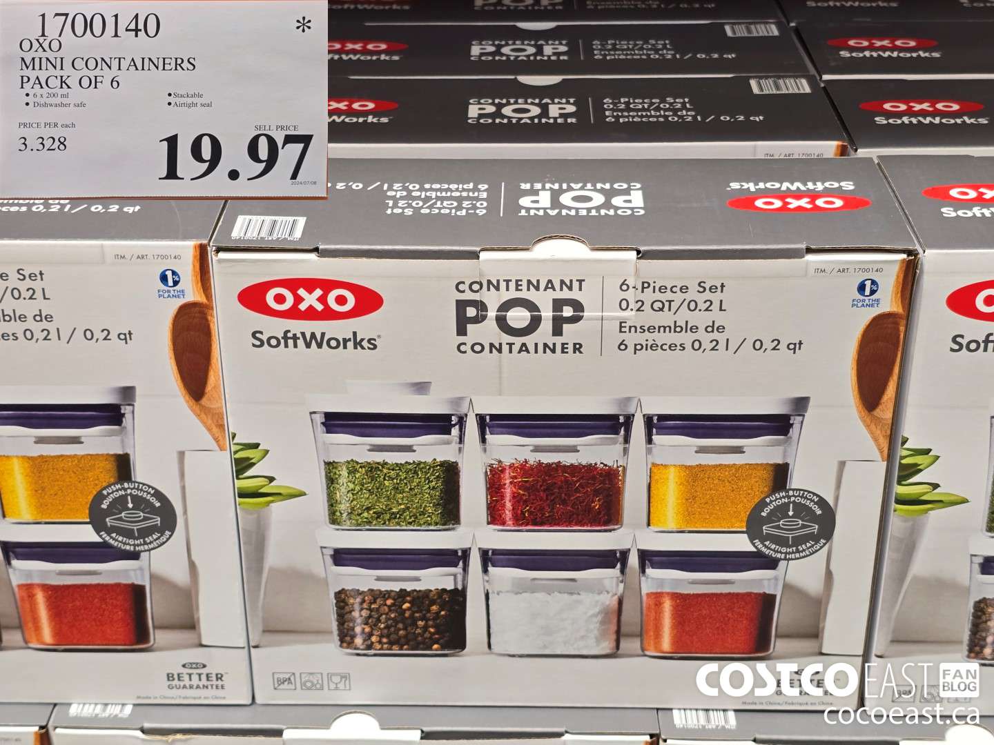 1700140 OXO MINI CONTAINERS PACK OF 6 $19.97