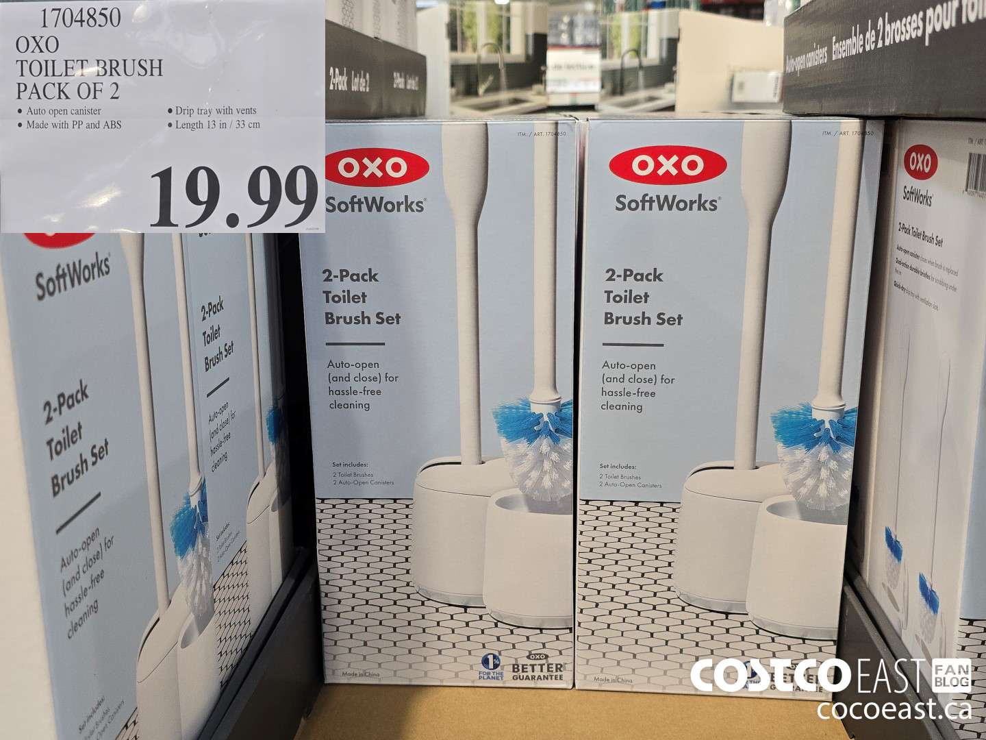1704850 OXO TOILET BRUSH PACK OF 2 $19.99