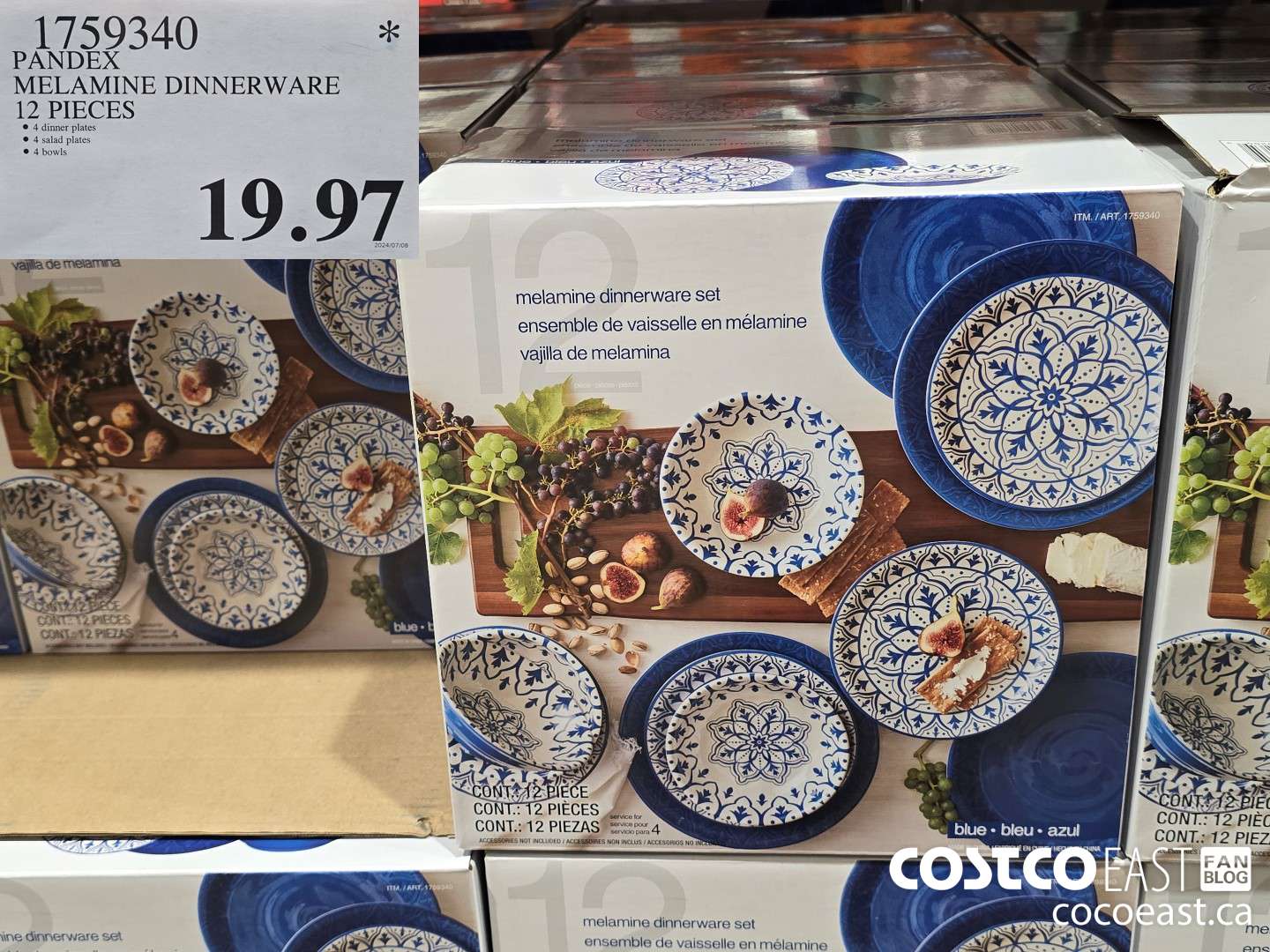 1759340 PANDEX MELAMINE DINNERWARE 12 PIECES $19.97