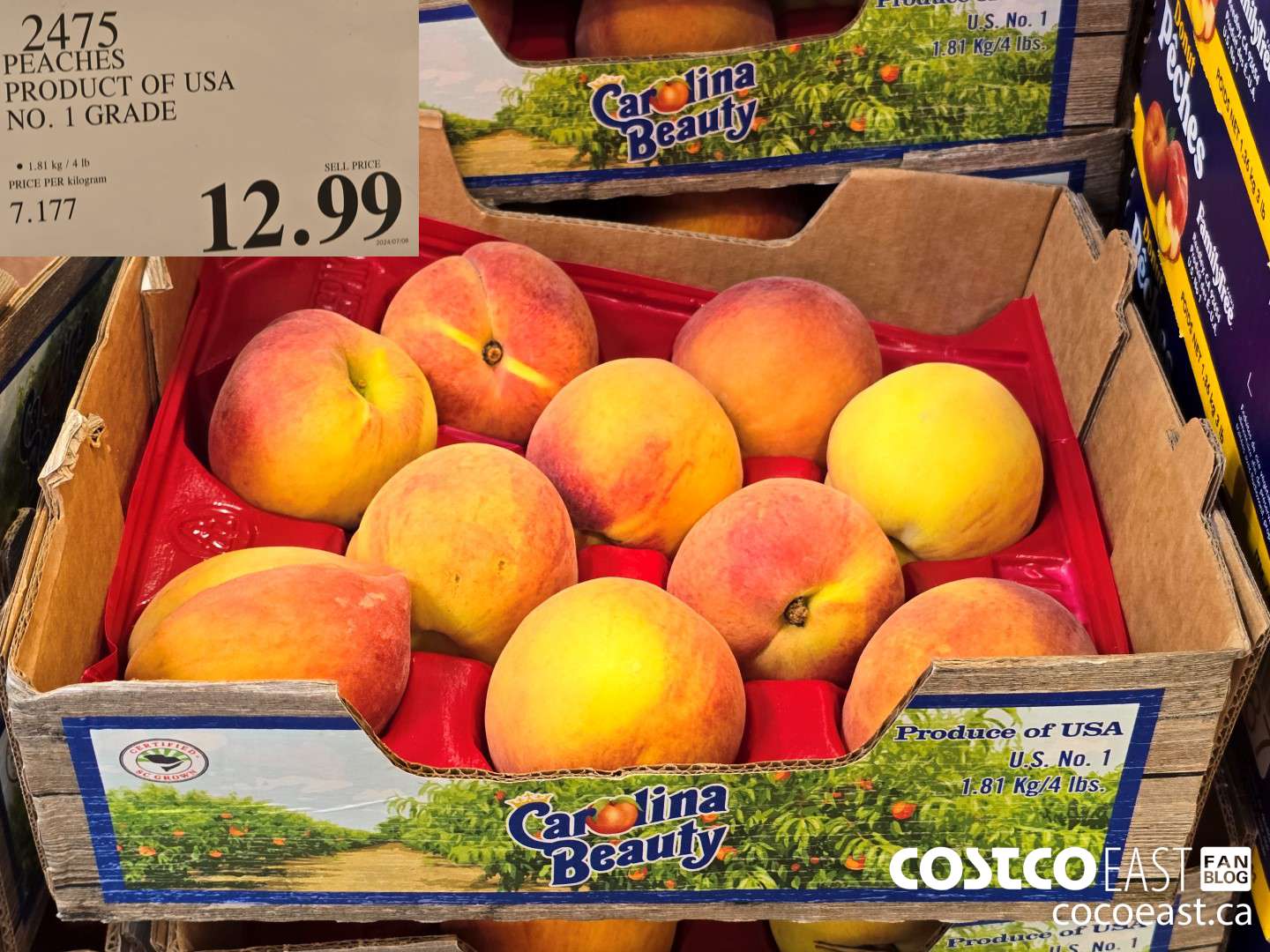 2475 PEACHES PRODUCT OF USA NO. 1 GRADE $12.99