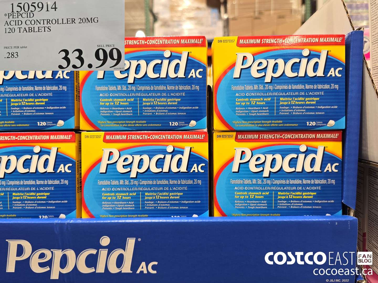 1505914 PEPCID ACID CONTROLLER 20MG 120 TABLETS $33.99