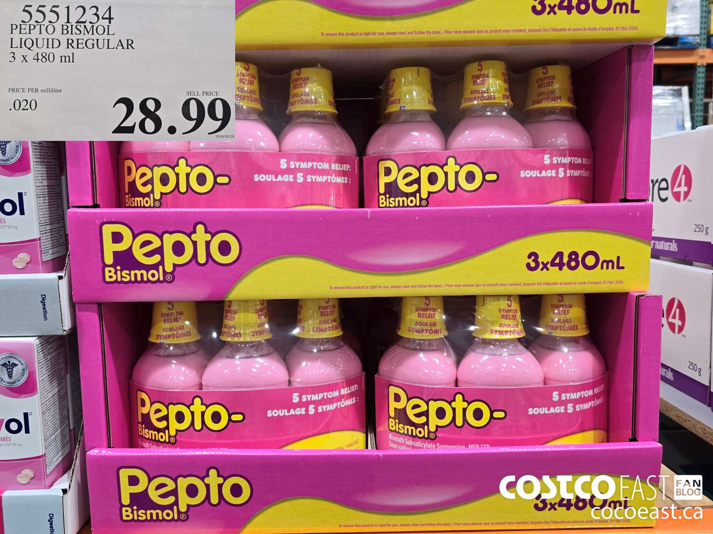 5551234 PEPTO BISMOL LIQUID REGULAR 3 x 480 ml $28.99