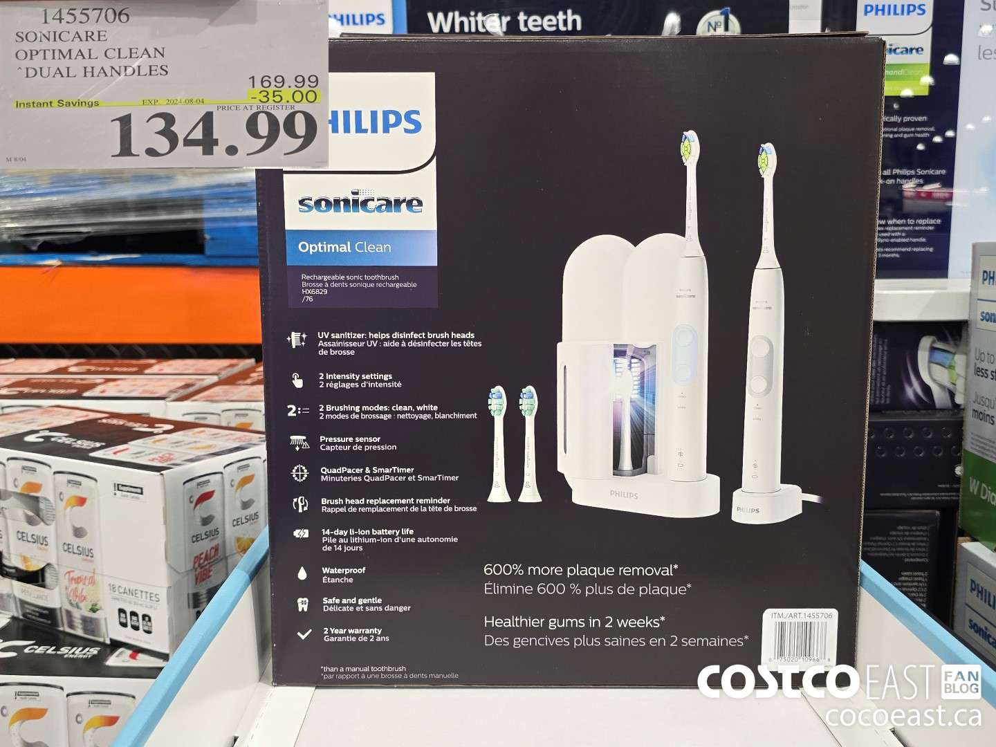 1455706 PHILIPS/SONICARE OPTIMAL CLEAN DUAL HANDLES ($35.00 INSTANT SAVINGS EXPIRES ON 2024-08-04) $134.99