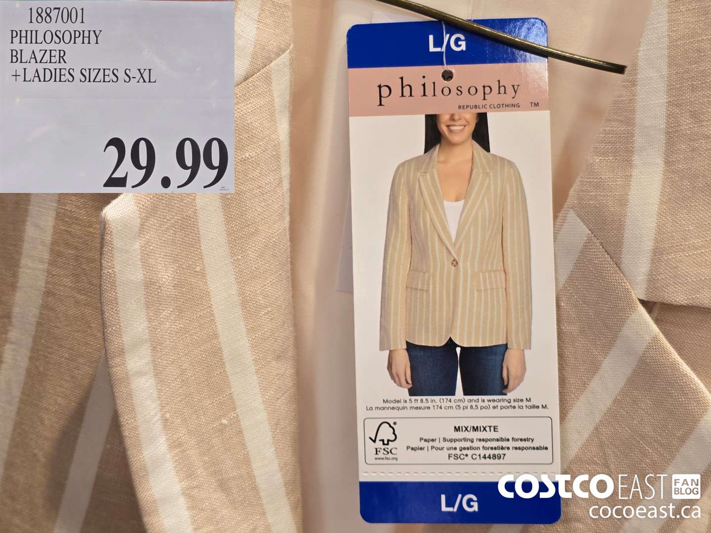 1887001 PHILOSOPHY BLAZER + LADIES SIZES S-XL $29.99