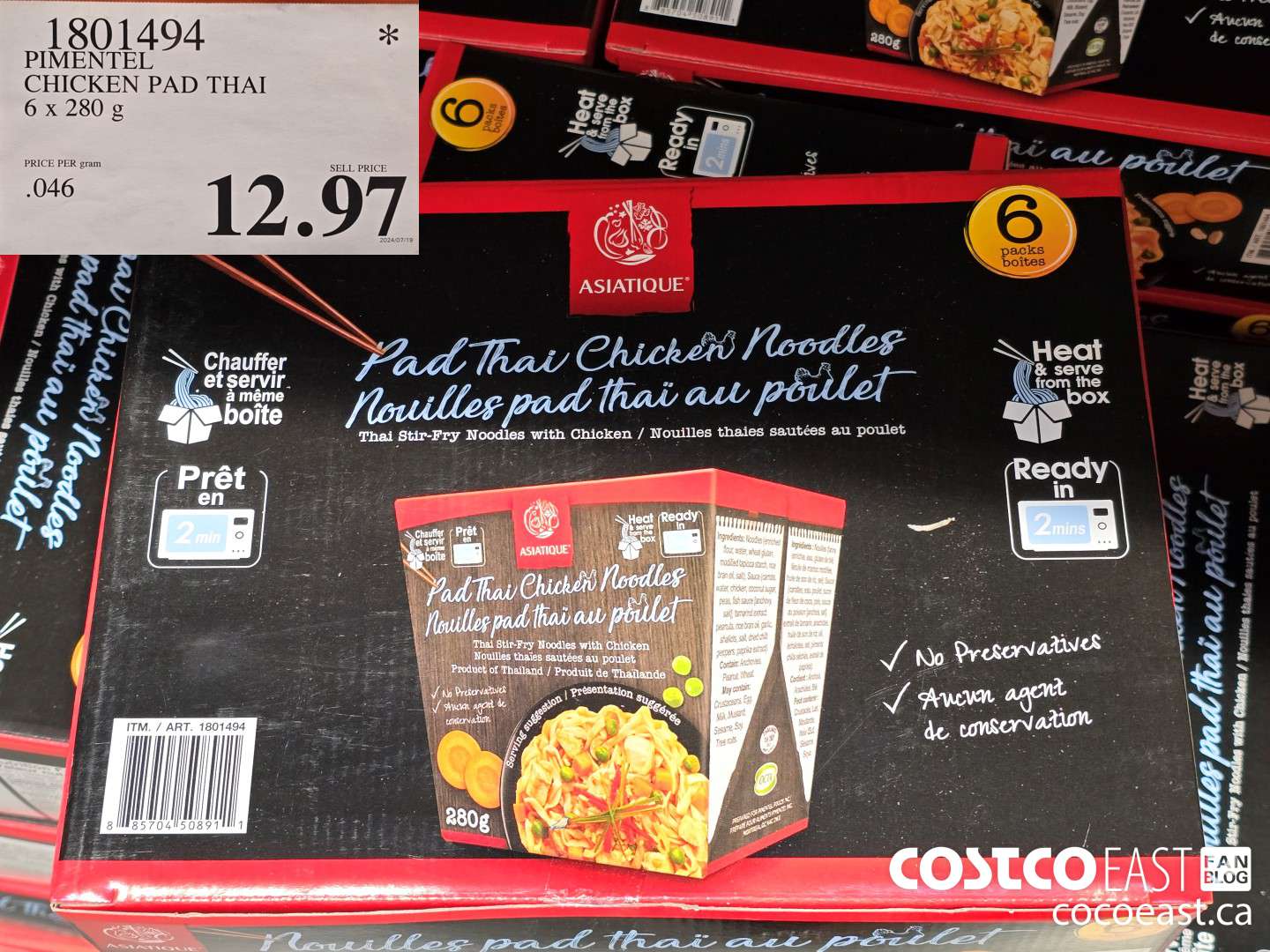 1801494 PIMENTEL CHICKEN PAD THAI 6 x 280 g $12.97