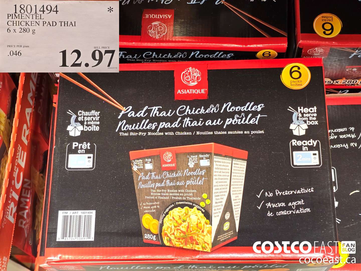 1801494 PIMENTEL CHICKEN PAD THAI 6 x 280 g $12.97