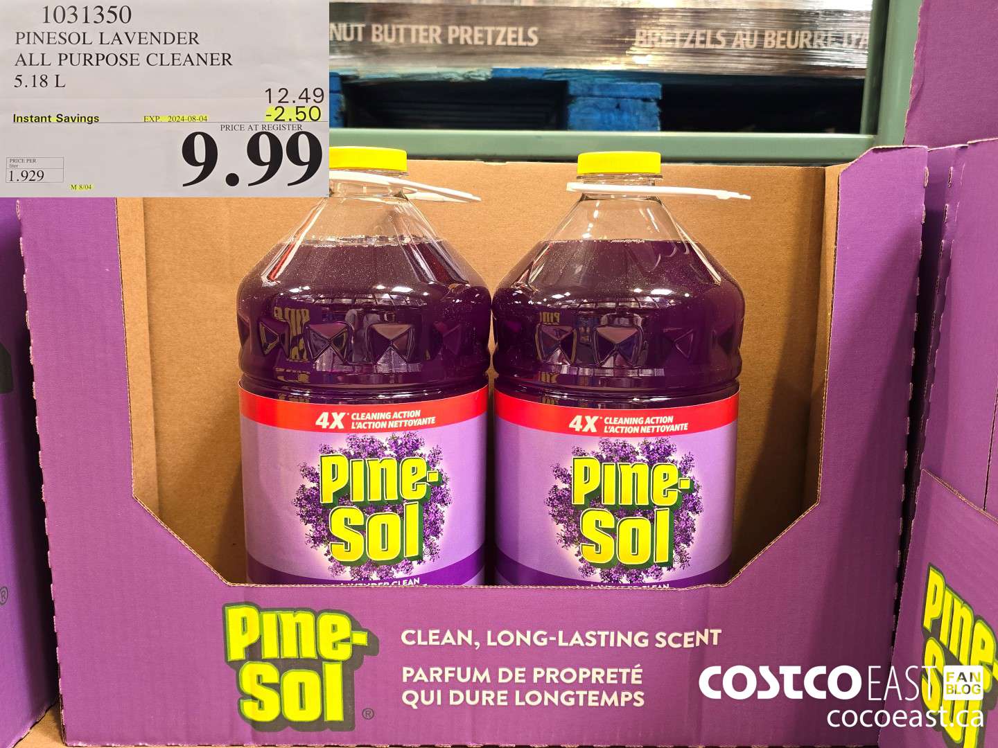 1031350 PINESOL LAVeNDER ALL PURPOSE CLEANER 5.18 L ($2.50 INSTANT SAVINGS EXPIRES ON 2024-08-04) $9.99