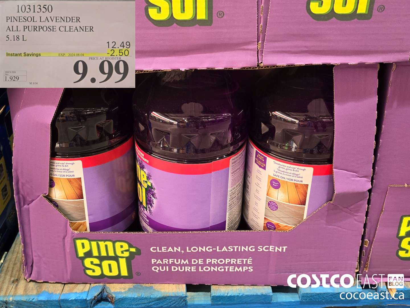 1031350 PINESOL LAVeNDER ALL PURPOSE CLEANER 5.18 L ($2.50 INSTANT SAVINGS EXPIRES ON 2024-08-04) $9.99