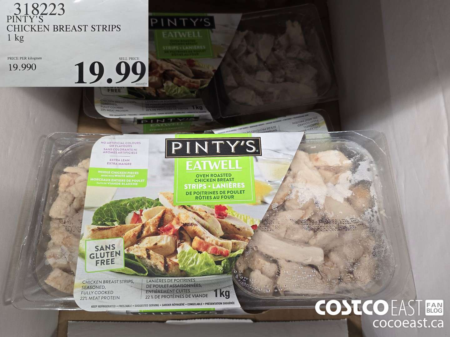 318223 PINTY'S CHICKEN BREAST STRIPS 1 kg $19.99