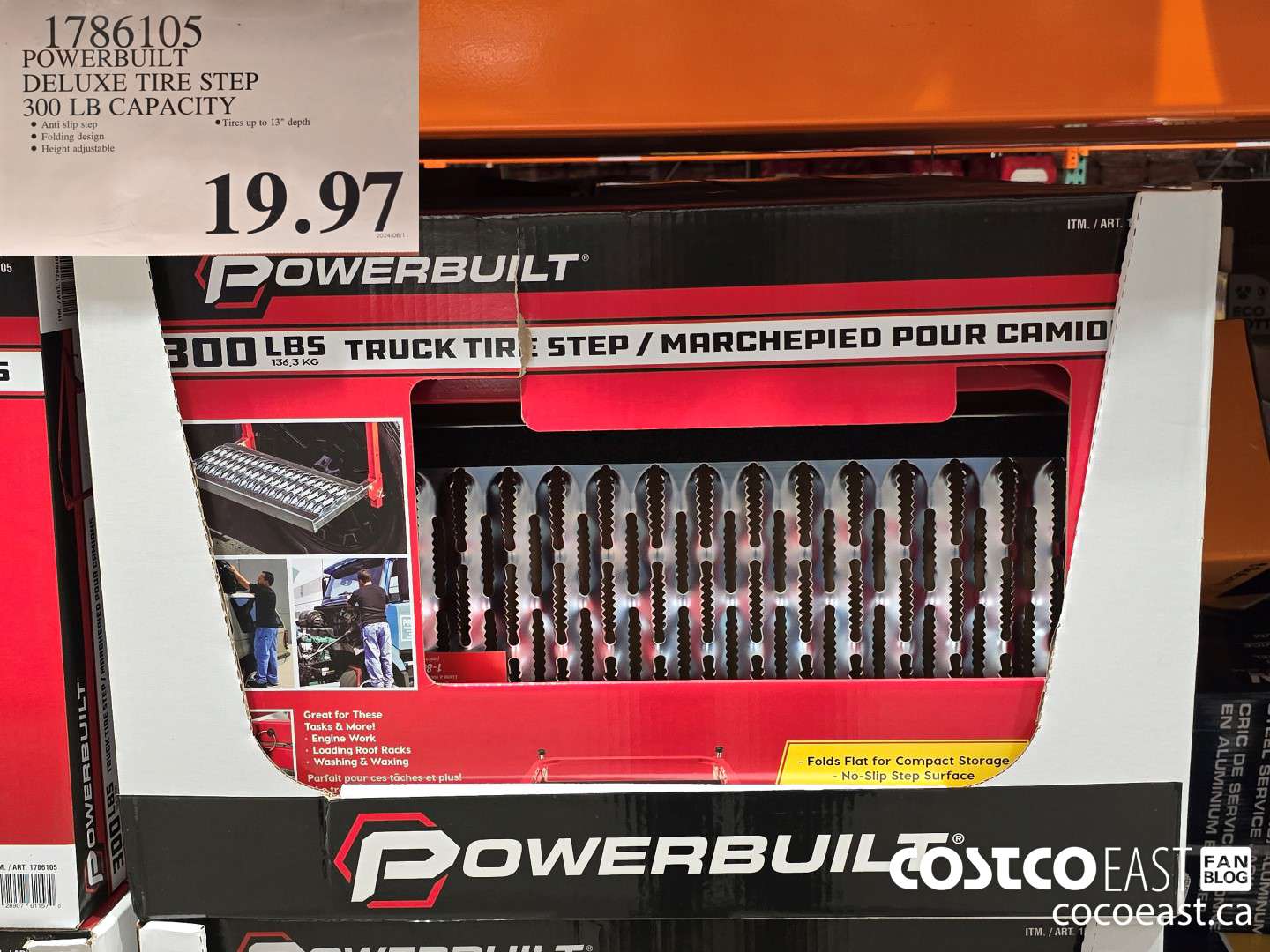 1786105 POWERBUILT DELUXE TIRE STEP 300 LB CAPACITY $19.97