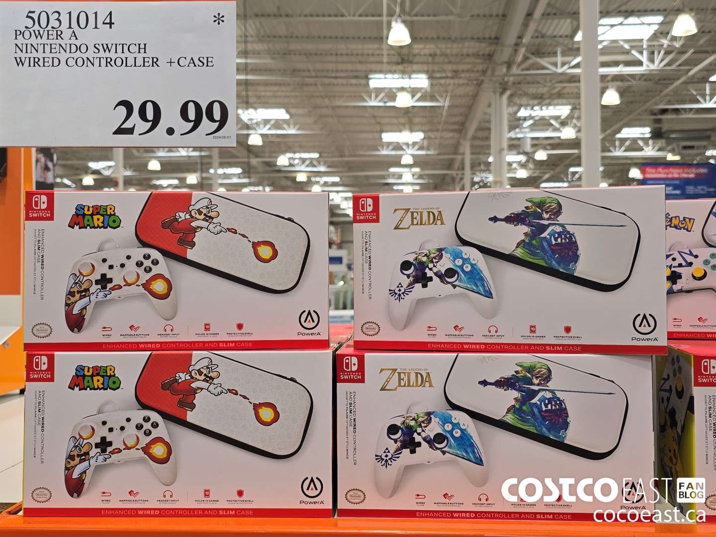 5031014 POWER A NINTENDO SWITCH WIRED CONTROLLER +CASE $29.99