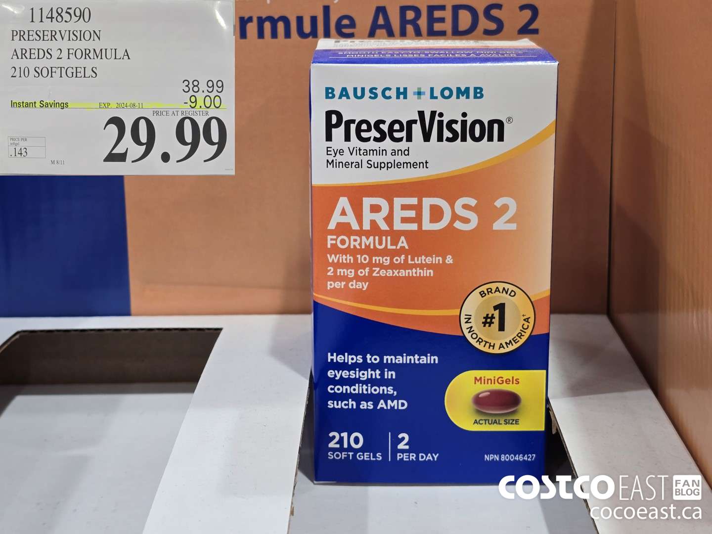 1148590 PRESERVISION AREDS 2 FORMULA 210 SOFTGELS ($9.00 INSTANT SAVINGS EXPIRES ON 2024-08-11) $29.99