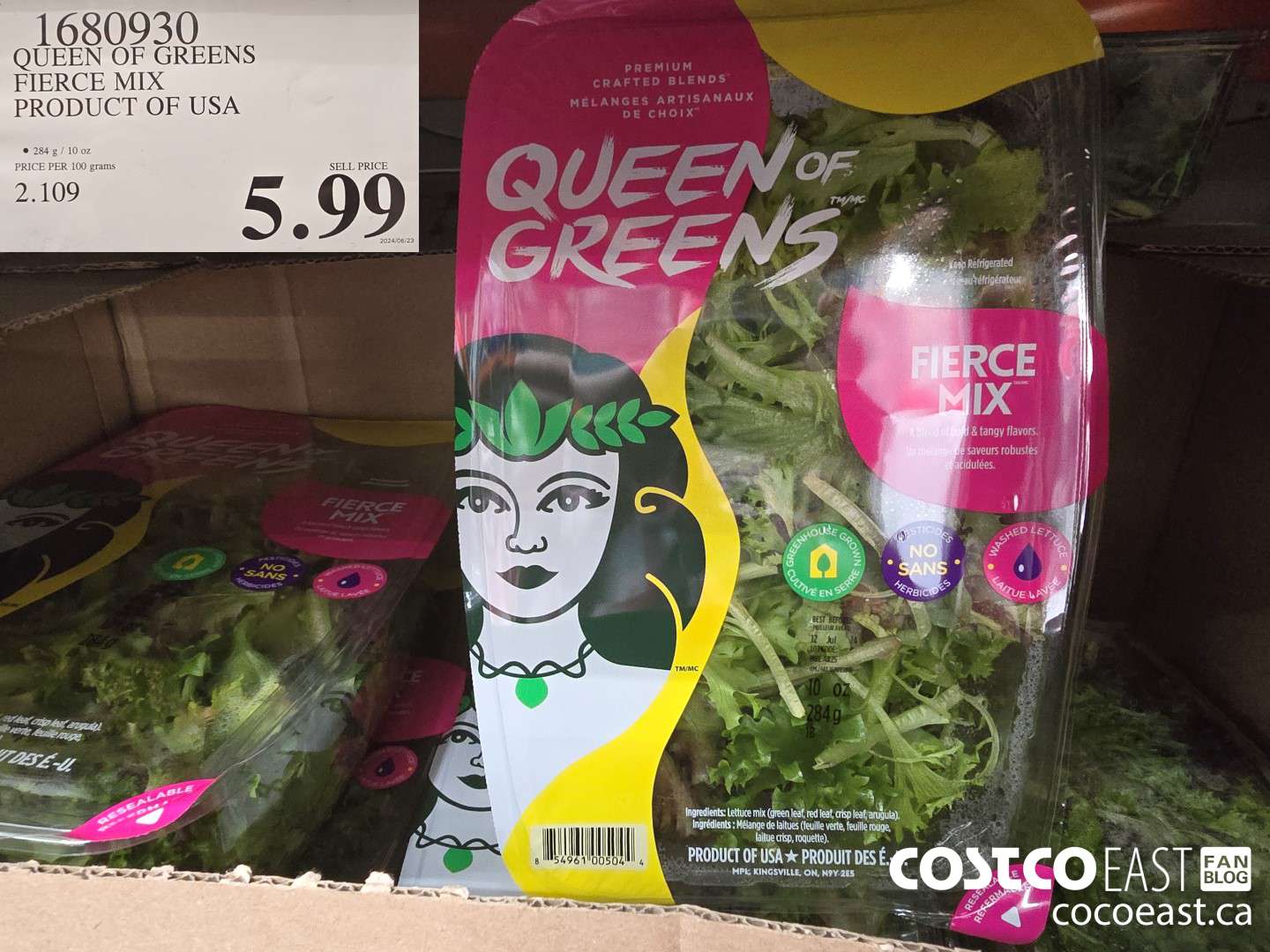 1680930 QUEEN OF GREENS FIERCE MIX PRODUCT OF USA $5.99