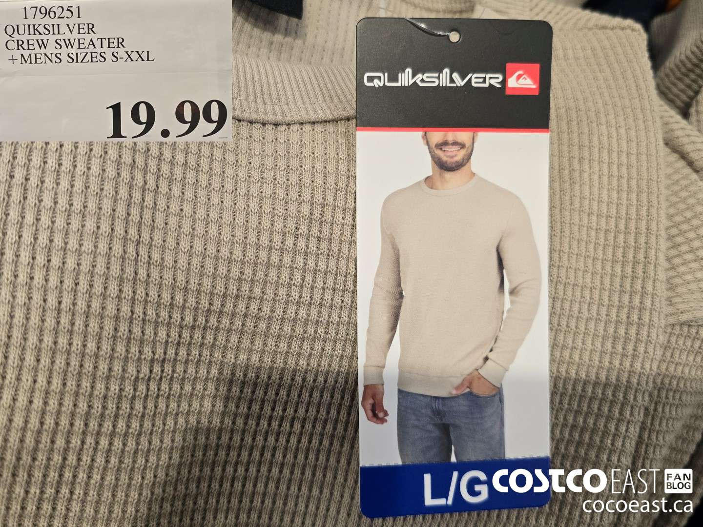 1796251 QUIKSILVER CREW SWEATER +MENS SIZES S-XXL $19.99