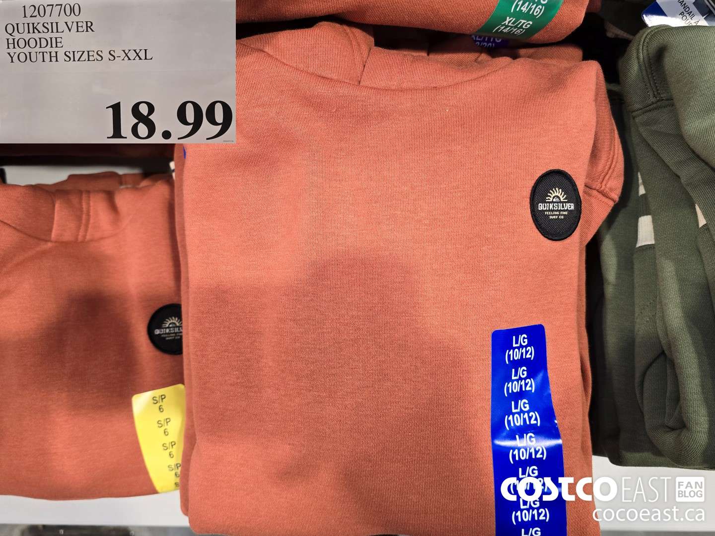 1207700 QUIKSILVER HOODIE YOUTH SIZES S-XXL $18.99