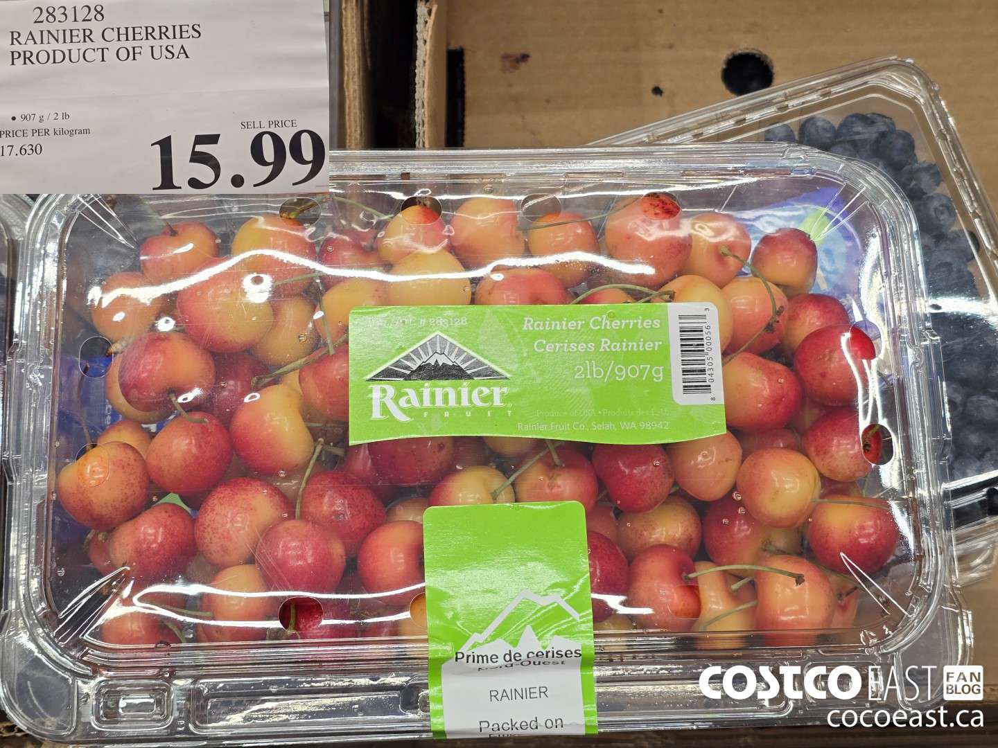 283128 RAINIER CHERRIES PRODUCT OF USA $15.99
