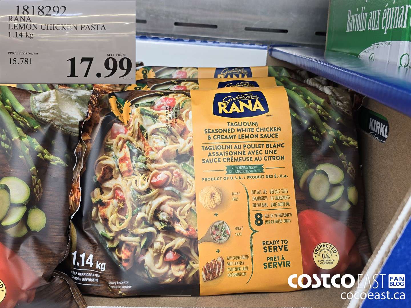 1818292 RANA LEMON CHICKEN PASTA 1.14 kg $17.99
