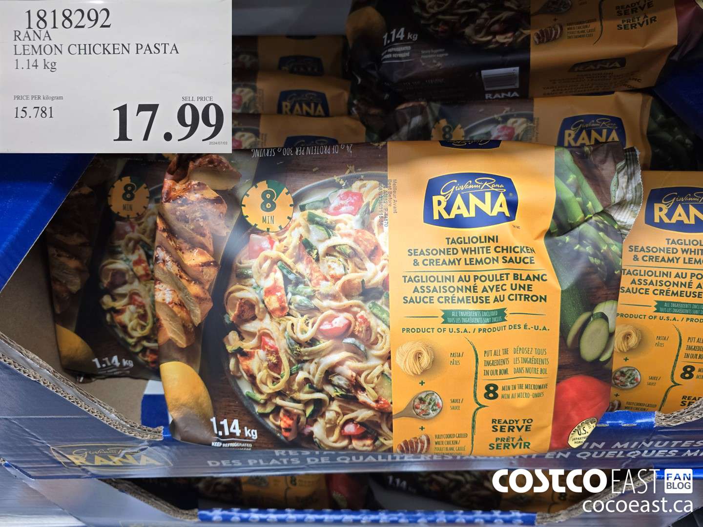 1818292 RANA LEMON CHICKEN PASTA 1.14 kg $17.99