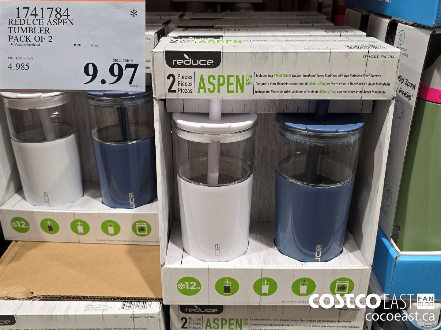 1741784 REDUCE ASPEN TUMBLER PACK OF 2 $9.97