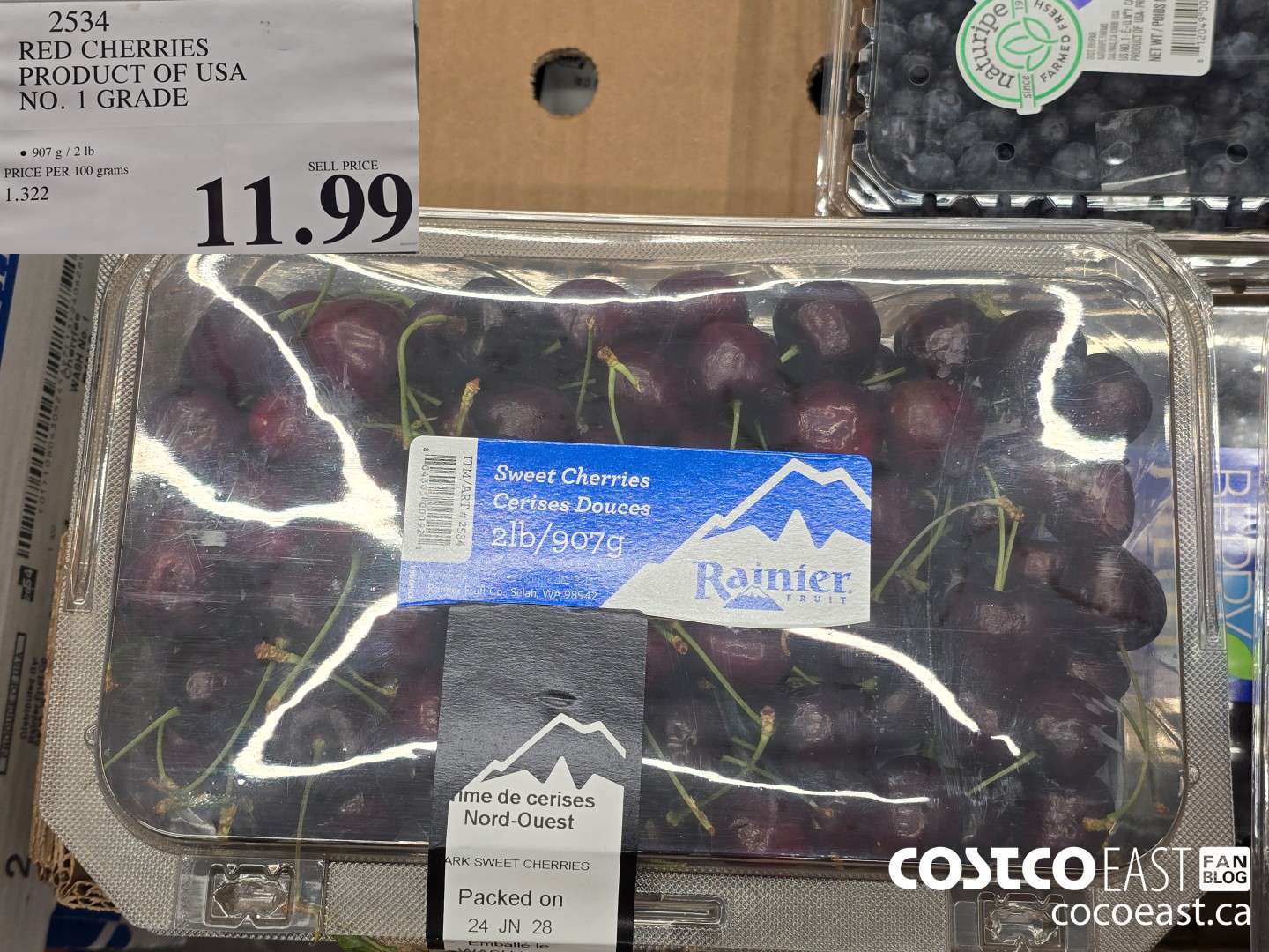 2534 RED CHERRIES PRODUCT OF CHILE NO. 1 GRADE $11.99
