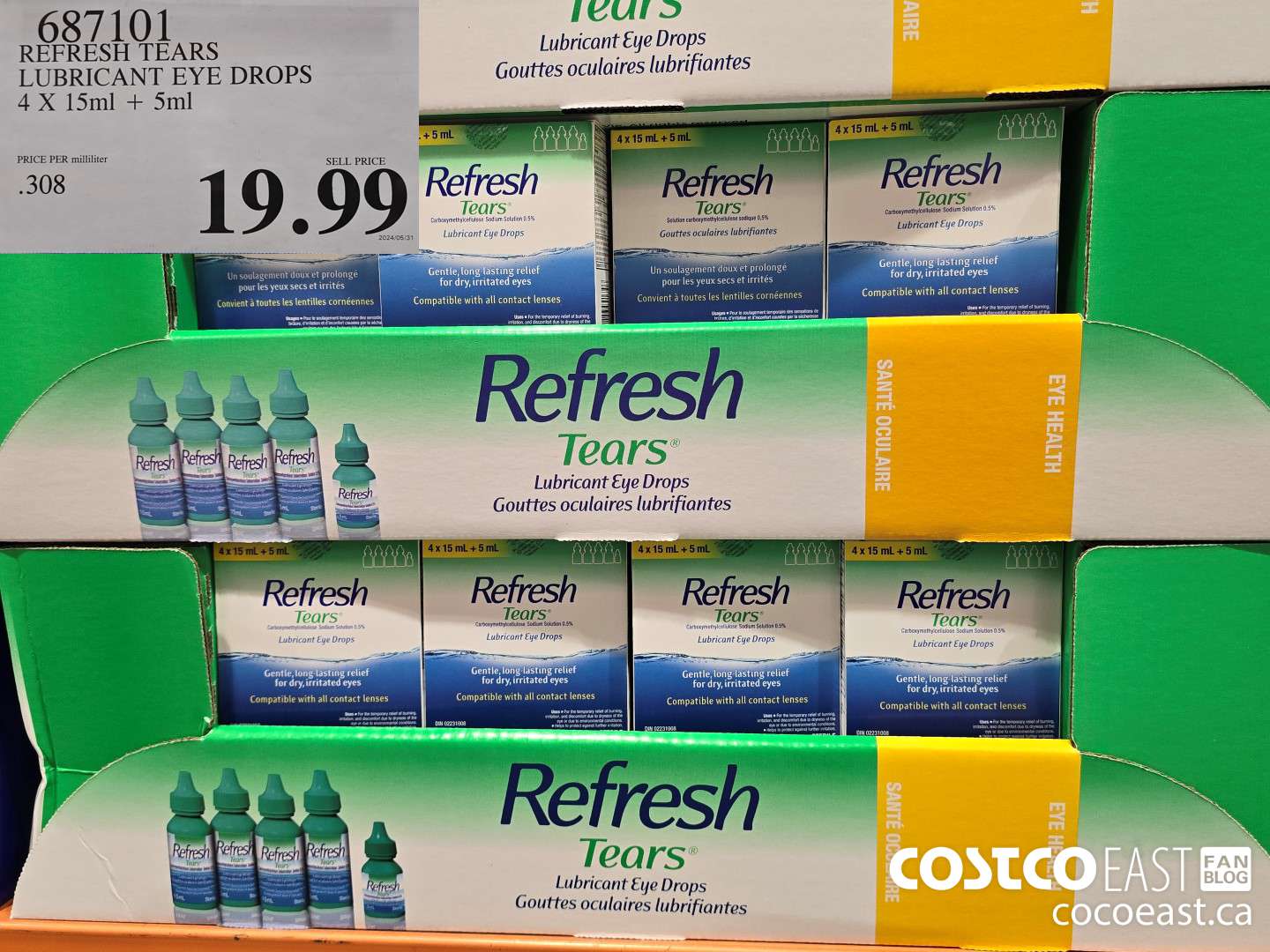 687101 REFRESH TEARS LUBRICANT EYE DROPS 4X15ml PLUS 5ml $19.99