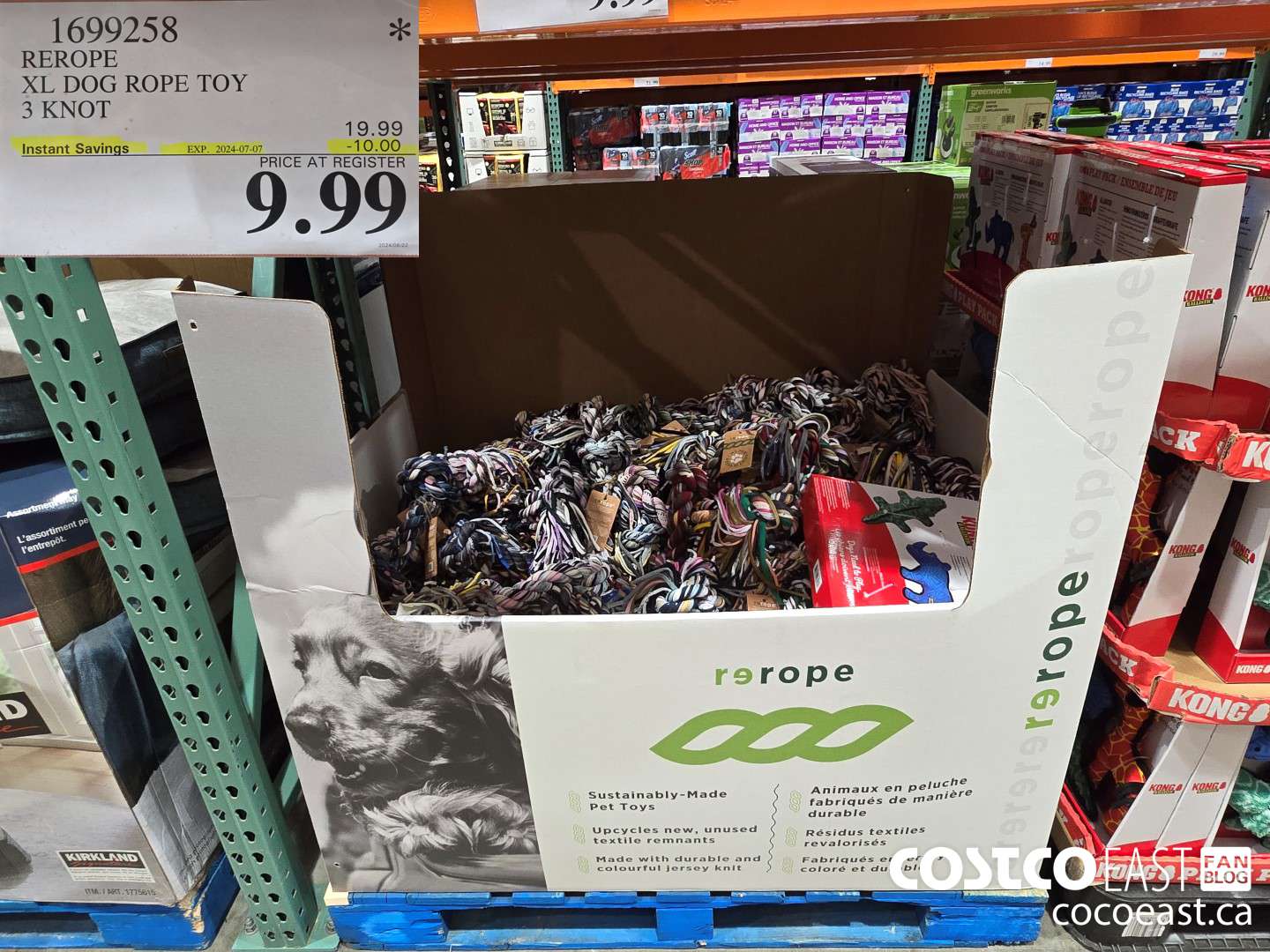 1699258 REROPE XL DOG ROPE TOY 3 KNOT ($10.00 INSTANT SAVINGS EXPIRES ON 2024-07-07) $9.99