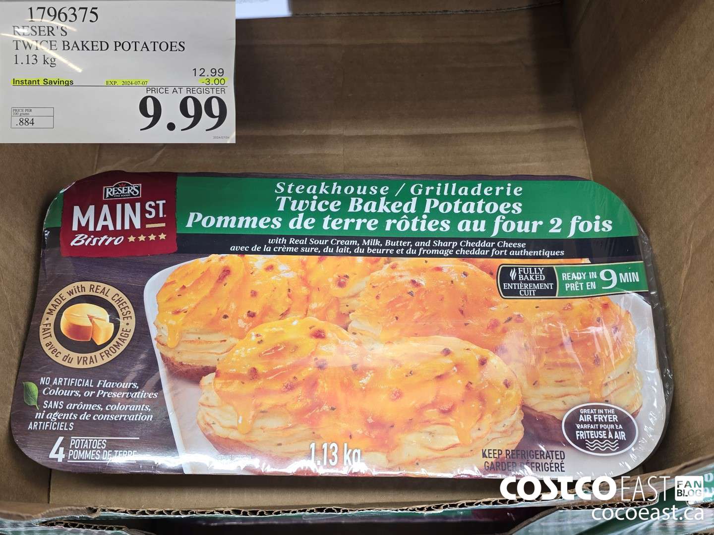 1796375 RESER'S TWICE BAKED POTATOES 1.13 KG ($3.00 INSTANT SAVINGS EXPIRES ON 2024-07-07) $9.99