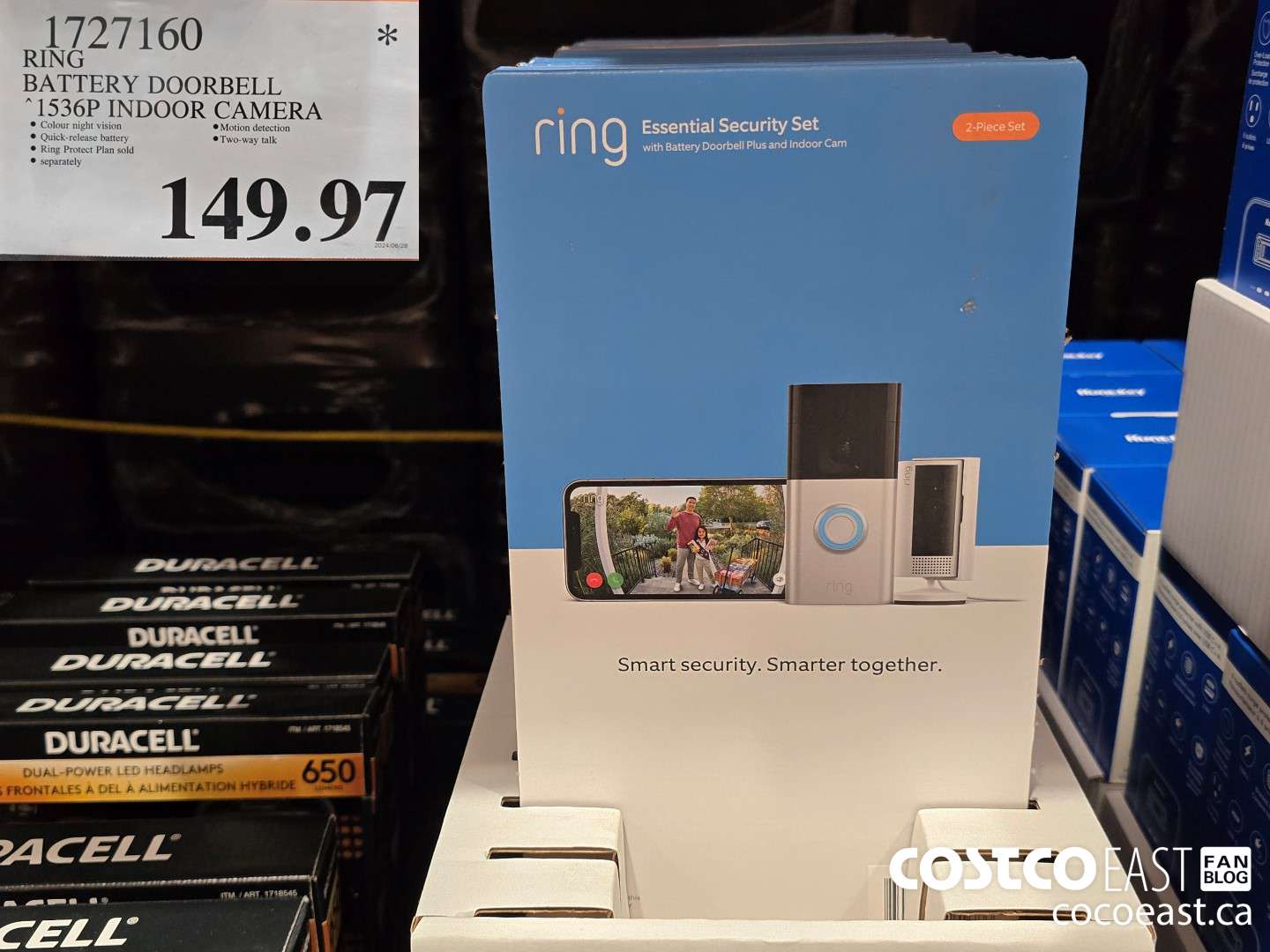 1727160 RING BATTERY DOORBELL 1536P INDOOR CAMERA $149.97