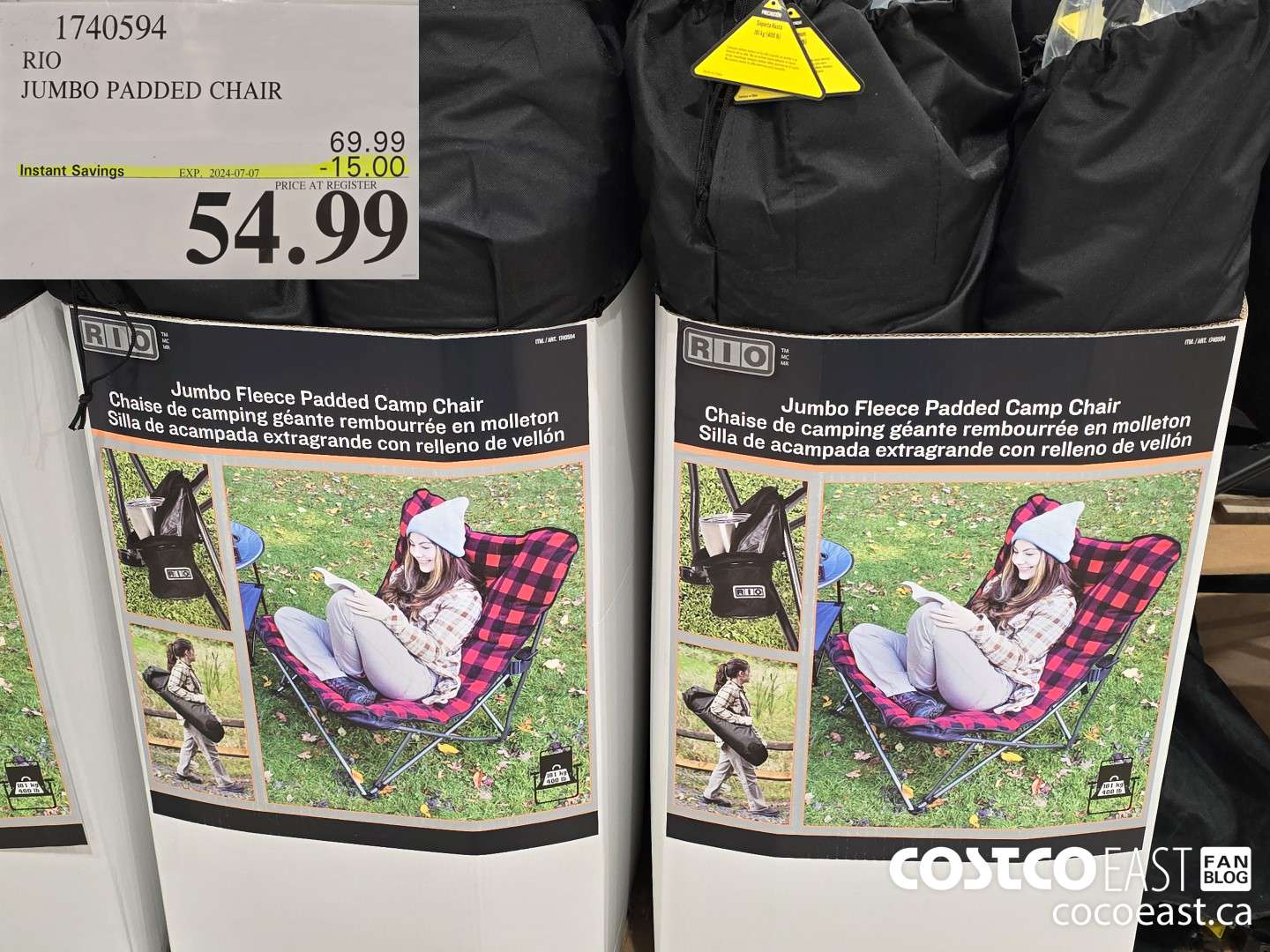 1740594 RIO JUMBO PADDED CHAIR ($15.00 INSTANT SAVINGS EXPIRES ON 2024-07-07) $54.99