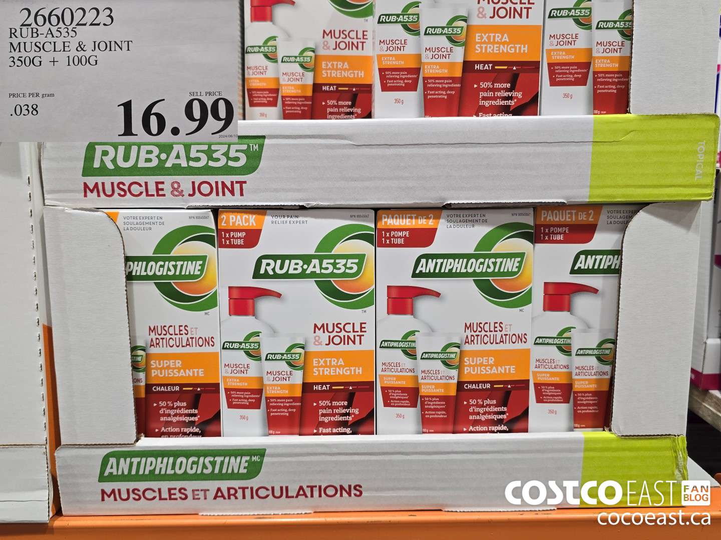 2660223 RUB-A535 MUSCLE & JOINT 350G + 100G $16.99