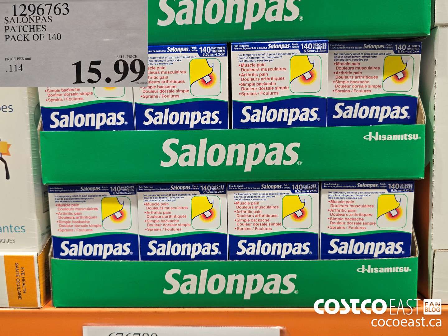 1296763 SALONPAS PATCHES PACK OF 140 $15.99