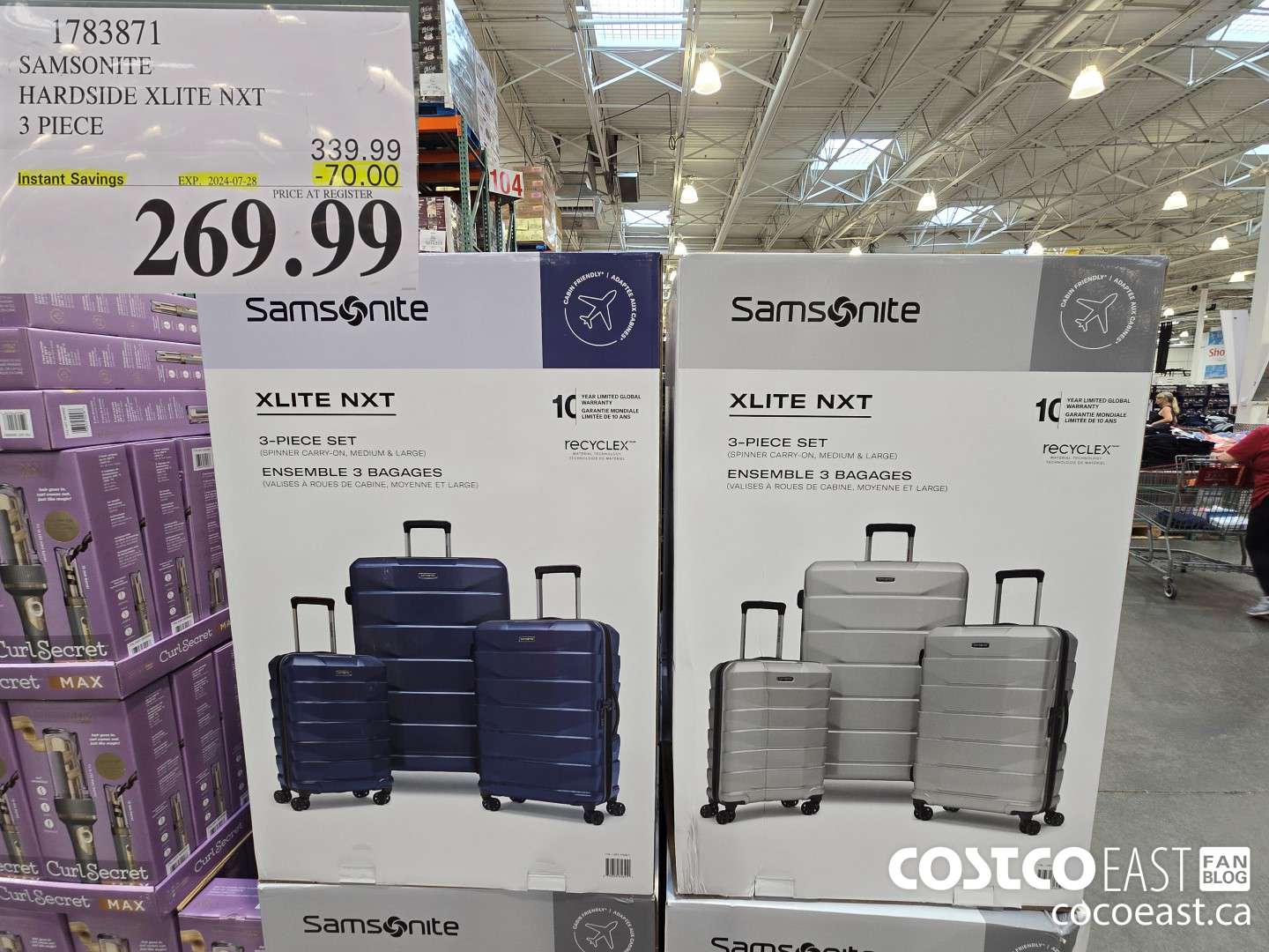 1783871 SAMSONITE HARDSIDE XLITE NXT 3 PIECE ($70.00 INSTANT SAVINGS EXPIRES ON 2024-07-28) $269.99