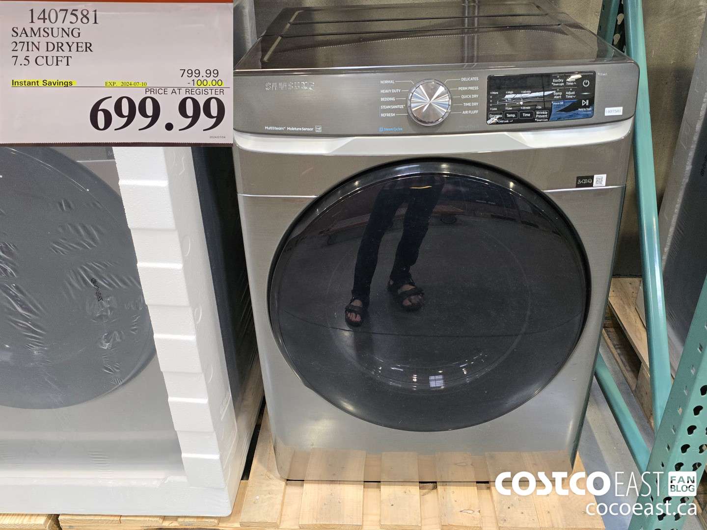 1407581 SAMSUNG 27IN DRYER 7.5 CUFT ($100.00 INSTANT SAVINGS EXPIRES ON 2024-07-10) $699.99