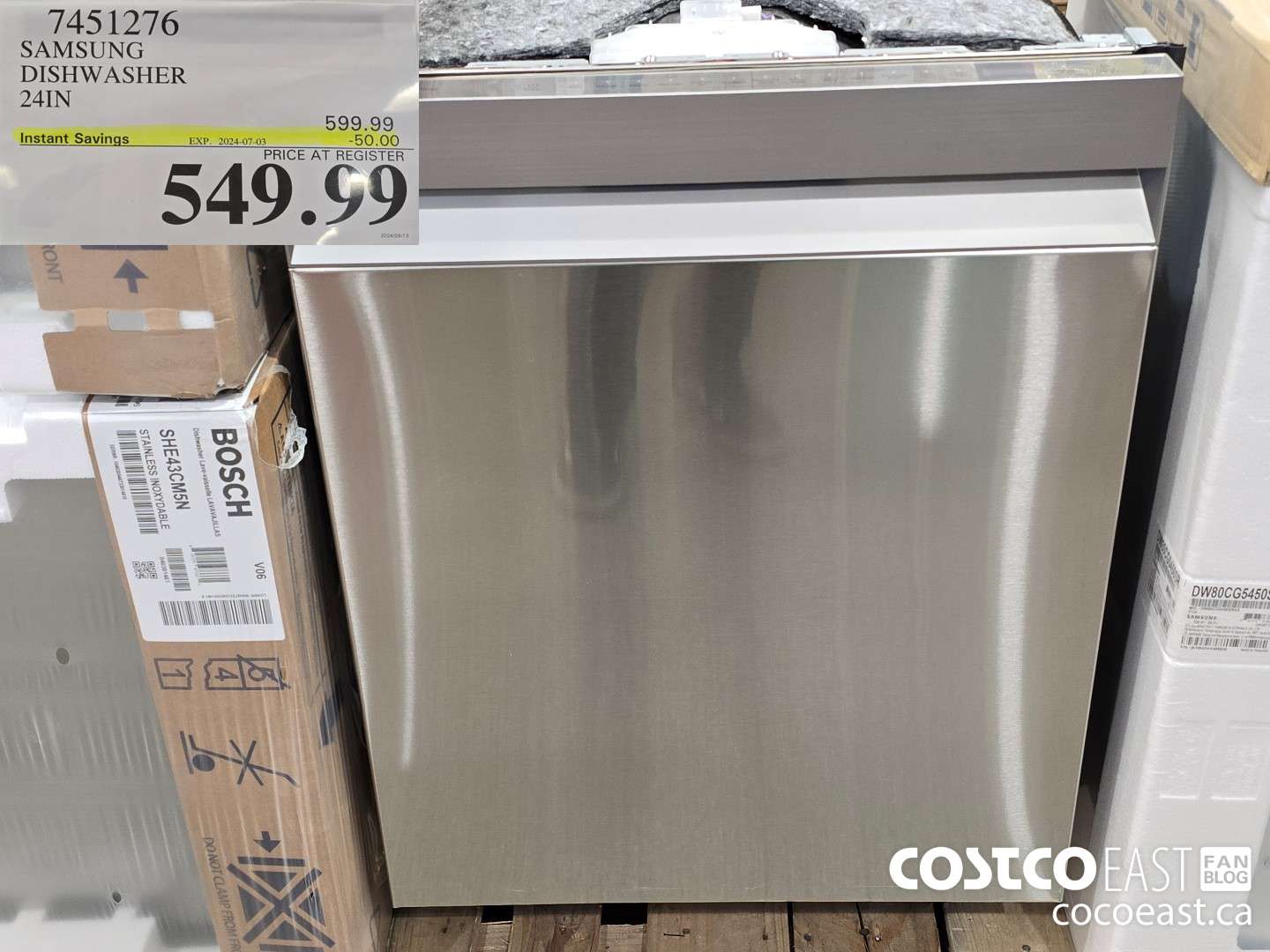 7451276 SAMSUNG DISHWASHER 24IN ($50.00 INSTANT SAVINGS EXPIRES ON 2024-07-03) $549.99