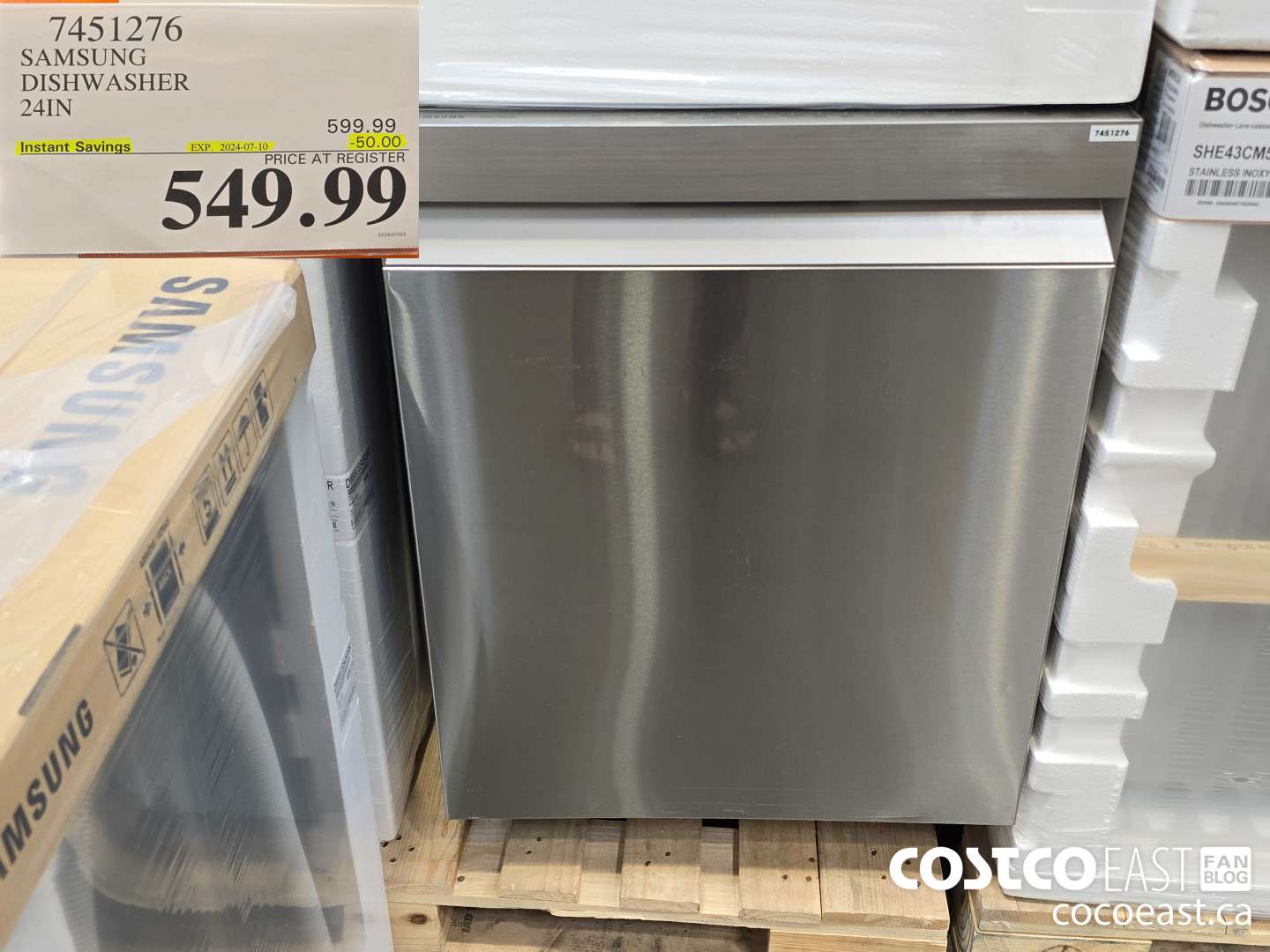 7451276 SAMSUNG DISHWASHER 24IN ($50.00 INSTANT SAVINGS EXPIRES ON 2024-07-10) $549.99