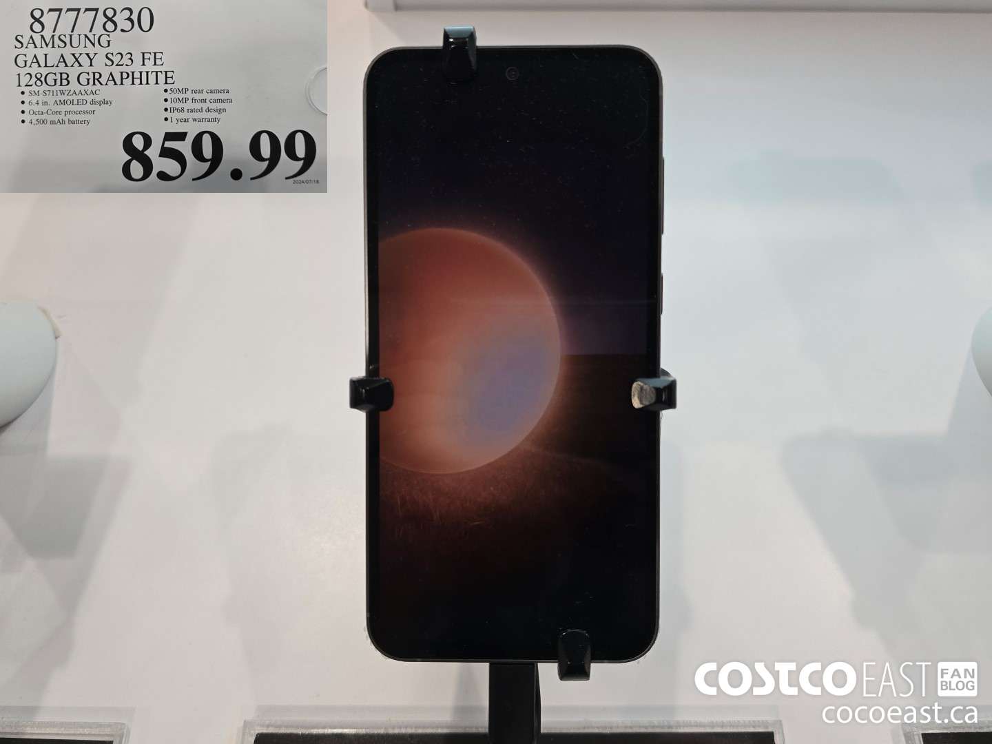 8777830 SAMSUNG GALAXY S23 FE 128GB GRAPHITE $859.99