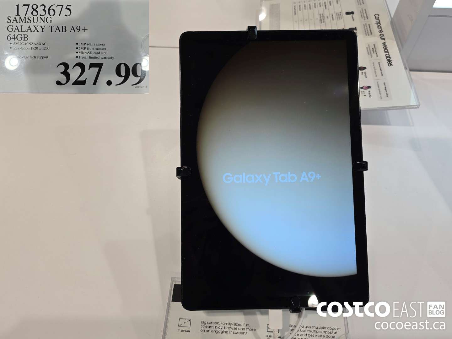 1783675 SAMSUNG GALAXY TAB A9+ 64GB $267.99