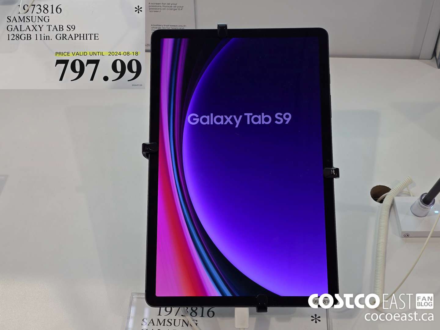 1973816 SAMSUNG GALAXY TAB S9 128GB 11 in. GRAPHITE $797.99
