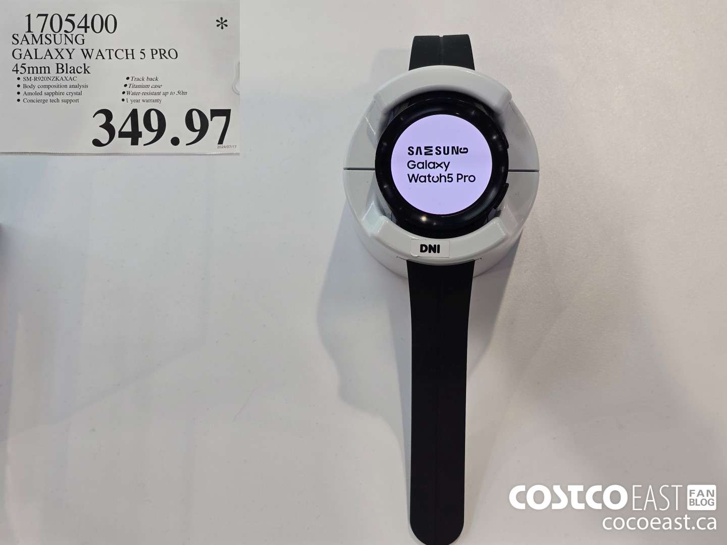 1705400 SAMSUNG GALAXY WATCH 5 PRO 45mm Black $347.97