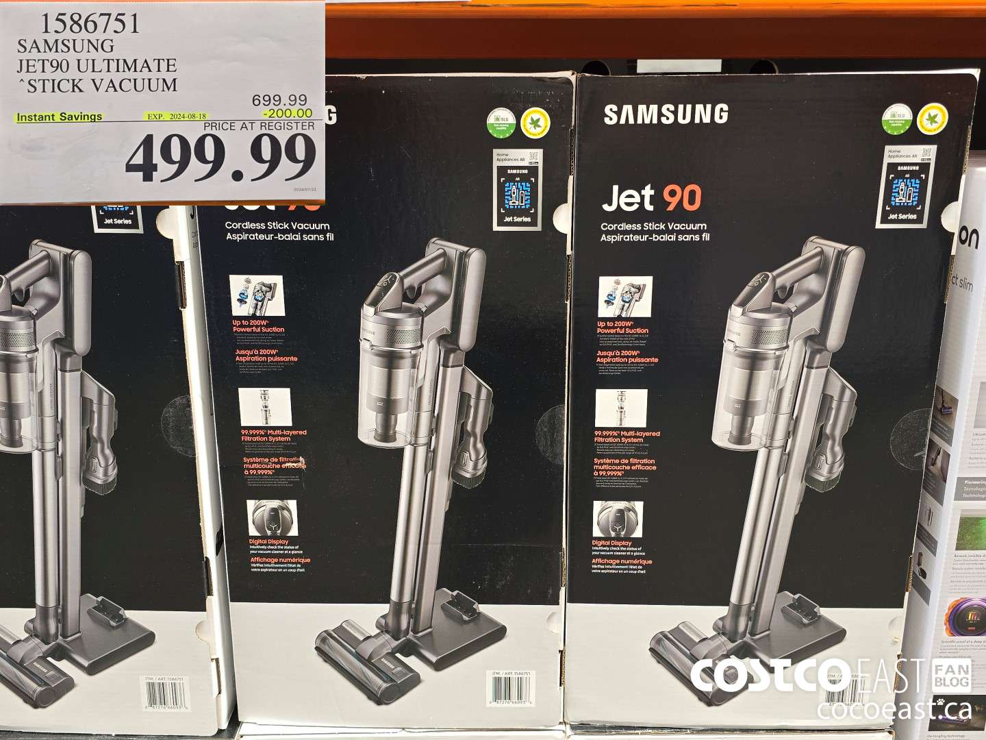 1586751 SAMSUNG JET90 ULTIMATE STICK VACUUM ($200.00 INSTANT SAVINGS EXPIRES ON 2024-08-18) $499.99
