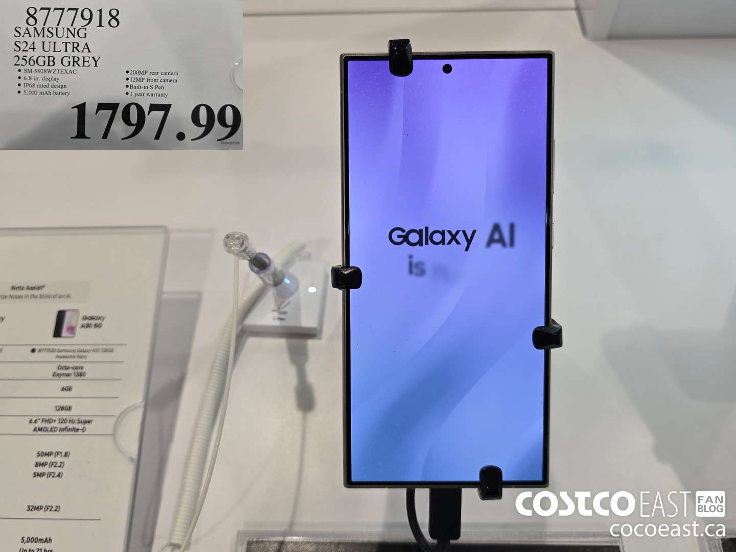 8777918 SAMSUNG S24 ULTRA 256GB GREY $1797.99