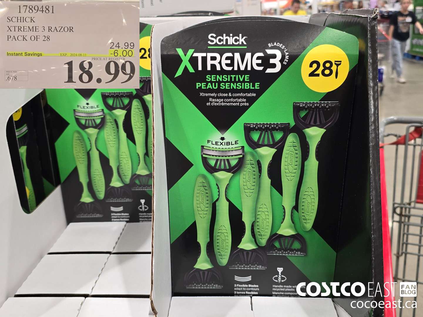 1789481 SCHICK XTREME 3 RAZOR PACK OF 28 ($6.00 INSTANT SAVINGS EXPIRES ON 2024-08-11) $18.99
